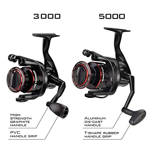 KastKing Brutus Spinning Reel, Freshwater Spinning Fishing Reels, Graphite Frame, CNC Aluminum Spool, 5.2:1 Gear Ratio, 4+1 Ball Bearings - style: 3000