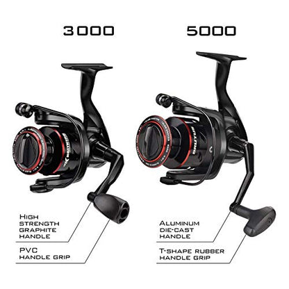 KastKing Brutus Spinning Reel, Freshwater Spinning Fishing Reels, Graphite Frame, CNC Aluminum Spool, 5.2:1 Gear Ratio, 4+1 Ball Bearings - style: 3000