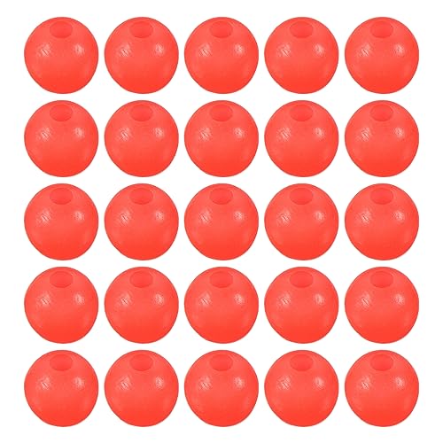 M METERXITY Glow Fishing Beads - Plastic Luminous Round Bait Egg Lure Rigs Apply to Outdoor Tackle Tool - color: Red, size: 5mm
