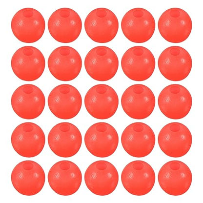 M METERXITY Glow Fishing Beads - Plastic Luminous Round Bait Egg Lure Rigs Apply to Outdoor Tackle Tool - color: Red, size: 5mm
