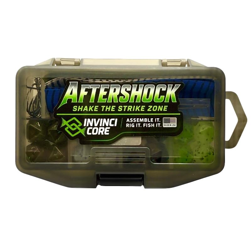 Aftershock Fuzzy Dice Soft Plastic Bait Kit - Alive Rubber Skirted Dice Lures for Bass, Crappie, Panfish & Trout