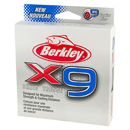 Berkley x9 Braid Fishing Line - color: Crystal, size: 328yd, style: 8lb Test