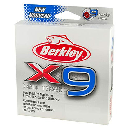 Berkley x9 Braid Fishing Line - color: Crystal, size: 328yd, style: 8lb Test