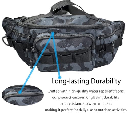 Fishing Fanny Pack for Men -Fishing Fanny Pack-Lightweight and Fishing Sling Pack - color: balck2