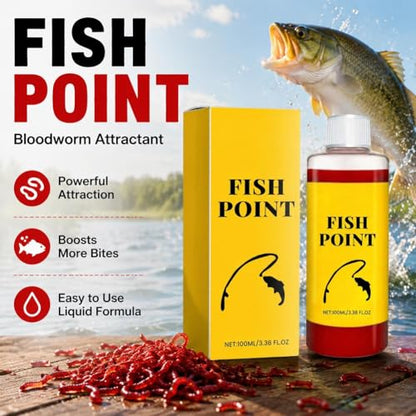 Concentrated Fish Attractant Liquid, Powerful Red Worm Fish Attractants Spray, 100ml Fishing Bait Scent Attractant, Fast-Acting Red Worm Bait Additive for Freshwater Fishing - color: 2Pack