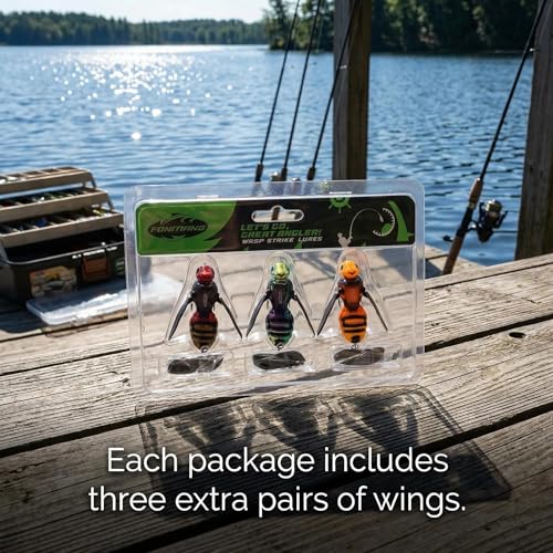 FONMANG Top Water Fishing Lures, 3-Pcs Topwater Lures for Bass Walleye Pike, 2025 New Wasp Crawl Bait for Freshwater and Saltwater - color: A-Wasp Topwater