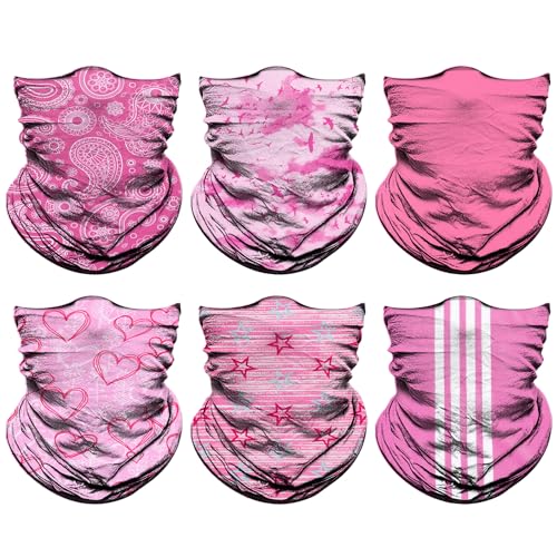 Venswell Neck Gaiter Face Mask Men Women,Seamless Bandana Rave Face Cover Scarf Mask,Balaclava,Headband, Head Wrap,Headwear - color: A-style 3