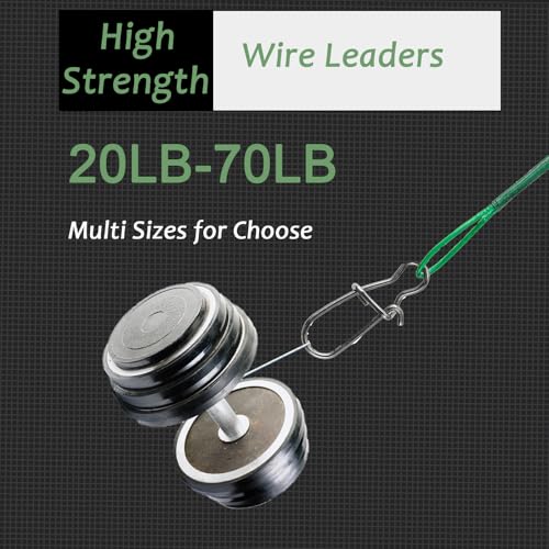 QISHUO Fishing Line Wire Leaders Lures High Strength Fishing Wire Leader Steel Rig Fishing Leaders Stainless Black Nickel - size: Size #6 (11.8in-70lb) 30pcs