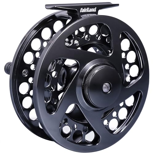 TURMAX MK2 Fly Fishing Reel Combo, CNC Aluminum Large Arbor Fly Reel with 2 Extra Spools and Storage Case, Sealed Carbon Drag, Left/Right Retrieve, 5/6 and 7/8 Line Weight Options - color: Fly Reel (Unloaded), size: 3/4wt (80mm)