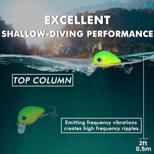 TRUSCEND Swimmax Easy Catch Fishing Lures with BKK Hooks, Wiggling, Vibrating, Rattling and Gurgling for More Bites, Heavy-Duty Dyneema Fiber Jointed Swimbaits for Bass, Trout, Crappie, Walleye, Pike - color: D1-1"-0.05oz