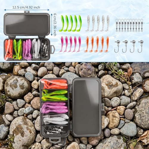 2.1M Telescopic Fishing Rod and Reel Combo Kit for Beginner Anglers, 2PCS Collapsible Fishing Poles + 2PCS Spinning Reels with Fishing Accessories Portable Fishing Gear Set for Saltwater Freshwater