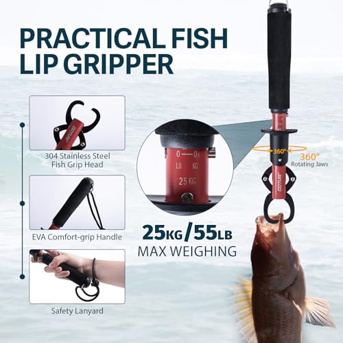 Goture Fishing Lures with Tackle Box and Fishing Tool Kit Set for Adults, Include Fish plier, Fish Ruler, Fishing Gripper,Gloves Weigh Scale with Gift Box - color: Gift Boxed, size: Tools Set+Lure Kit+Scale+CR Gloves