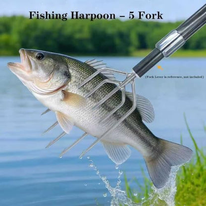 8mm Universal Screw 3-Prong 5-Prong Harpoon | Stainless Steel Fishing Harpoon Gig Gaff Hook for Frog Gigging, Spearfishing and Bowfishing