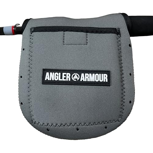 Angler Armour Spinning Reel Cover, Fishing Reel Cover, Neoprene Reel Cover, Spinning Reel Sleeve, Spinning Reel Case, Spinning Reel Protective Sleeve, Fits 1000, 2000, 3000, 3500 Reels (Titanium Gray) - color: Titanium Gray