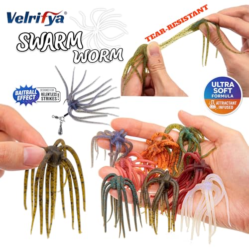 Tentacle Dice Bait – Japanese Style Finesse Dice Fishing Lure Floating Worm Soft Plastic Baits for Bass Fishing, Drop Shot, Jig Head, Wacky Rig - color: 04-Aurora Pearl
