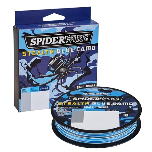 SpiderWire Stealth Braid Fishing Line - color: Blue Camo, size: 125yd, style: 15lb Break Strength