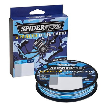 SpiderWire Stealth Braid Fishing Line - color: Blue Camo, size: 125yd, style: 30lb Break Strength