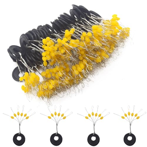 800 Pcs Orange Rubber Fishing Bobber Stopper,8 in 1 Float Sinker Stops, Oval Fishing Peg,L M S Float Stop Available (Orange Oval, Small) - color: Orange Oval, size: Small