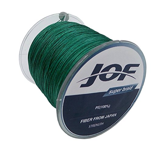JOF 1000 Meters 4 Strands Super Strong Braided Wire Fishing Lines - color: Green, size: 50 LB,4.0#(Diam:0.32mm)