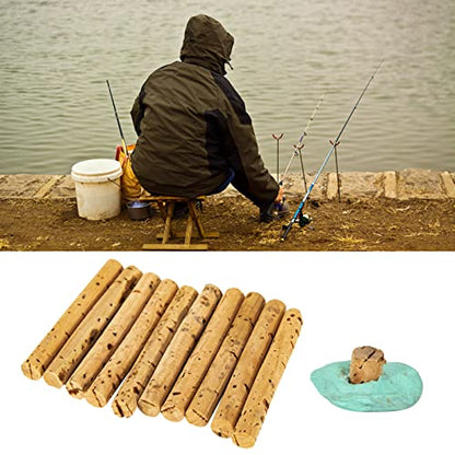 10Pcs Cork Wood Float Sticks Diameter 6mm & 8mm for Lures Carp Baits Outdoor Carp Fishing Tackle Accessories