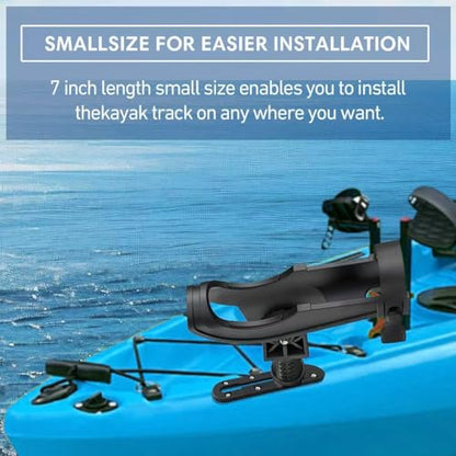 Kayak Track Kayak Low Profile Track,Kayak Rail,Kayak Accessories Mount Track,Kayak Gear Track for Fishing Rod Holder,Kayak Rail Track for Paddle Holders Fish Finder,Cup Holder,Anchor Cleats - size: 7inch4pcs
