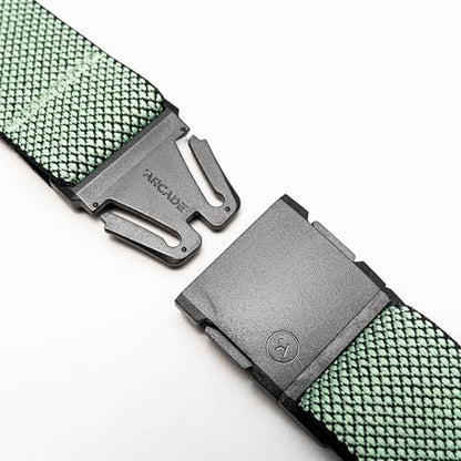 Arcade Belts A2 Unisex Adventure Belt: Heavy Duty Stretch, Metal Free Buckle - color: Carry - Mint, size: Standard (Up to 40"); 1.5" Wide