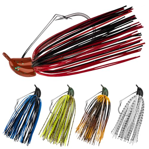 THKFISH Swim Jigs for Bass Fishing, Weedless Fishing Jig Lures with Ultra Smooth Teflon Hook, Titanium Weed Guard Swim baits for Crappie Bass Trout