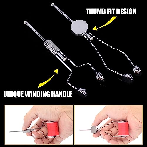 XFISHMAN Fly-Tying-Kits-for-Beginners-with- with Bobbin Threader Scissors Whip Finisher 5 in 1 Starter Tying Flies Set