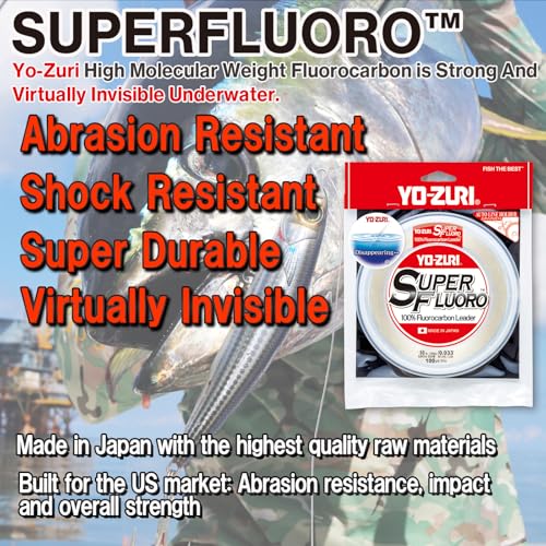 YO-Zuri Fluorocarbon Line Super Fluoro 30YDS/100YDS Color: Clear - style: 100yds 50lbs