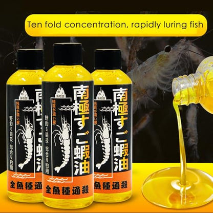 Fishing Bait Attractant - 100ml Shrimp Oil Fish Attractant, Premium Liquid Bait for Fishing | Shrimp Scented Fish Attractant, Fishing Oil, Effective Anglers Lure Oil for Freshwater and Saltwater,