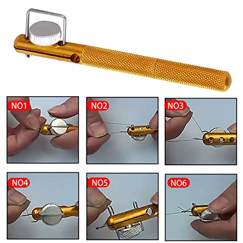 Zerone Fishing Knot Tool Set, 9 Pack Aluminum Alloy Stainless Steel Hook Tying Device Remover for Small Hooks Easy Carry Fishing Gear