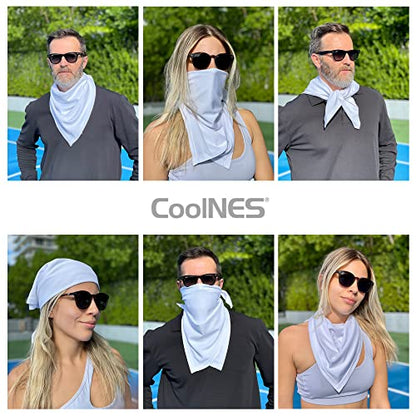 CoolNES - Cooling Bandana Adjustable Cools Instantly When Wet UPF 50 - color: White
