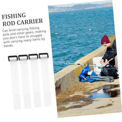 Cabilock 30Pcs Fishing Rod Straps Multi Function Fishing Pole Bands for Organizing and Protecting Casting Spinning and Fly Rods Lightweight Tackle Ties for Outdoor Use