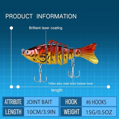 5PCS Glide Bait Fishing Lures Kit, 2026 Surprise Gift for Men & Teen Boys | Fishing Gear for Dad,Bass Fishing Lures Gift Set with Premium Gift Box, Hard & Soft Baits for Bass Trout Pike Salmon - style: 5b