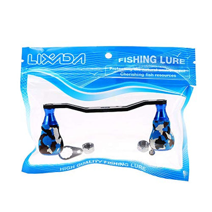 Lixada Carbon Fiber Fishing Reel Handle Baitcasting Trolling Reel Rocker Left Right Fishing Reel Crank Accessory
