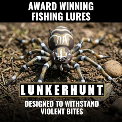 LUNKERHUNT Phantom Spider Lure for Bass Fishing (2.5 Inch) | Topwater Spider Fishing Lure with Natural Walking Action | Soft Hollow Body Weedless Hooks for Trout and Pike - color: Dock