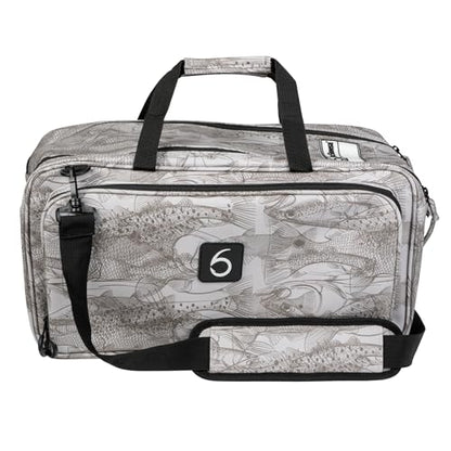 6th Sense – Travel Bait Bag – Large Fishing Tackle Bag with Spacious Main Compartment, Dual Zippered Side Pockets, Water-Resistant Build, and Shoulder Strap (Inshore - Gray) - color: Inshore - Gray