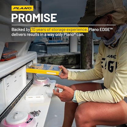 Plano EDGE Flex 3600 Tackle Storage, Includes 38 Flex Dividers, Gray and Yellow, Customizable Waterproof Tackle Box Organization, Rustrictor Rust-Resistant Technology - style: 3600 Flex