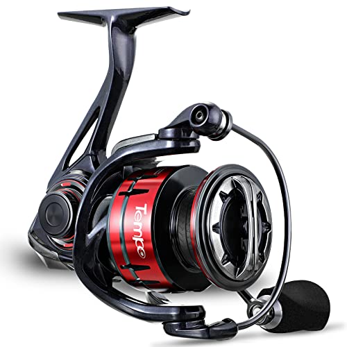 Tempo Expert Ultralight Spinning Reel with Magnesium Body, 6.2:1 Gear Ratio, 41LBs Max Carbon-Fiber Drag, 10+1 BB, Smooth Powerful Freshwater and Inshore Bass & Catfish Fishing, Red