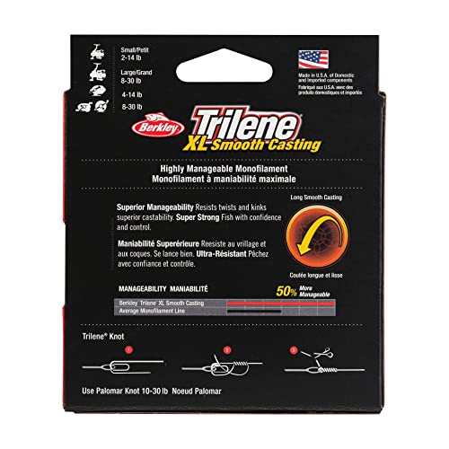 Berkley Trilene XL Monofilament Fishing Line - color: Fluorescent Clear/Blue, size: 300yd, style: 4lb Test