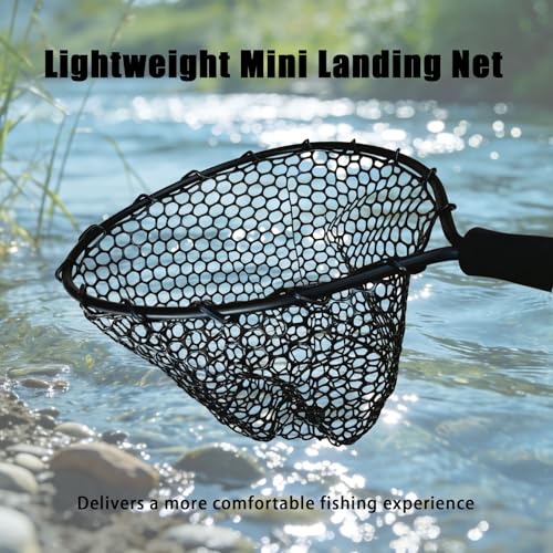 101.5in Large Fishing Net with Handle Carbon Fiber Coated Rubber Telescoping Minnow Long Landing Pond Net Collapsible Kayak Folding Fish Net - color: Little Handwriting