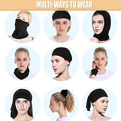 6 Pack Neck Gaiter Bandana Face Mask: Cooling Gator Mask Face Cover Neck Scarf Balaclava - color: Multicolor Light 6