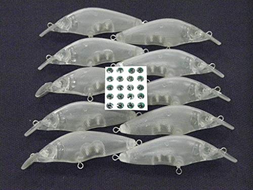 10 Blank Unpainted Minnow Crankbait Topwater Lipless Jerkbait Fishing Lures V3 - color: UPM583P10