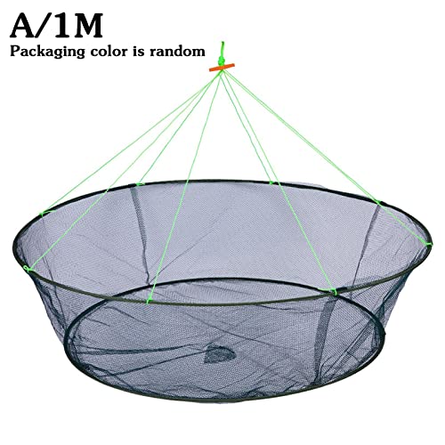 Foldable Drop Fishing Landing Net Crayfish Shrimp Catcher Tank Casting Network Trap Mesh Crab Prawn Bait Cage Eels Mesh for Fish