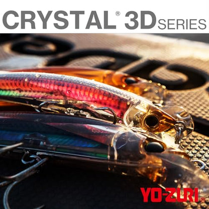 Yo-Zuri Crystal 3D (F) 90Mm 3-1/2" Minnow, Real Mullet - color: Blue Tiger, size: 5-1/4 Inch