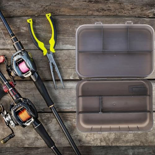 Double Layers Lure Organizers with Removable Dividers Tool Box Baits Separator Fishing Tackle Lure Storage Tray Double Layers Tackle Storage