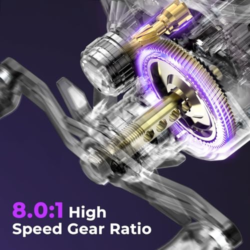 KastKing Royale Legend Pro Baitcasting Reels - AutoMag Dual Braking System Fishing Reel, Arch Resistance Control, 16 Lbs Carbon Drag, 5.5oz Lightweight, 8.0:1 Gear Ratio, 11 + 1 Stainless Steel BB - color: Left Handed-8.0:1