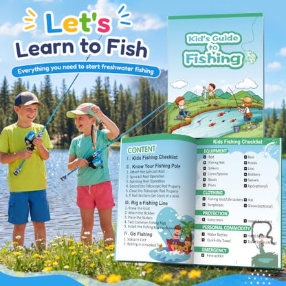 ODDSPRO Kids Fishing Pole - Portable Kids Fishing Rod and Reel Combo, Kids Fishing Gear with Tackle Box, Spincast Reel, Collapsible Chair and Bucket, Fishing Pole for Kids Boys Girls Toddler Youth 3+ - size: 4.92 ft