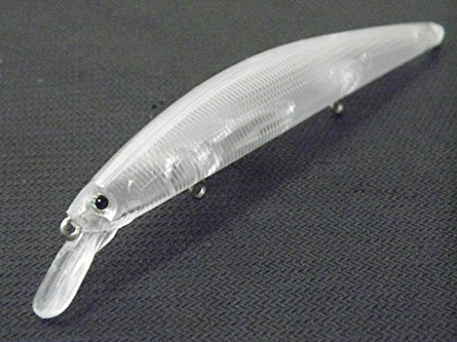 10 Blank Unpainted Minnow Crankbait Topwater Lipless Jerkbait Fishing Lures V3 - color: UPM672P10