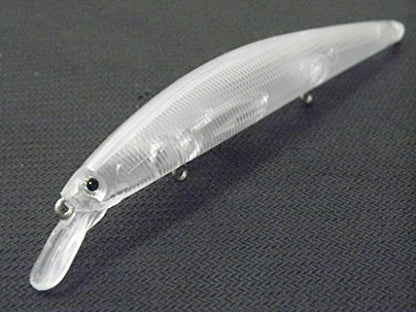 10 Blank Unpainted Minnow Crankbait Topwater Lipless Jerkbait Fishing Lures V3 - color: UPM672P10